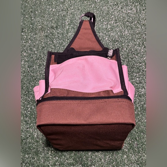 Tote-ally Cool Tote Craft Supplies Bag Organize & Carry Brown Pink - Picture 4 of 6